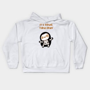 It’s Going to Be Okay Halloween Skeleton Sloth Kids Hoodie